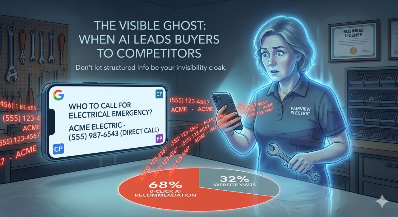 The Visible Ghost - zero-click search local business AI visibility
